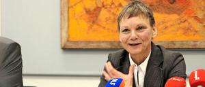 Sabine Kunst, neue Präsidentin der Humboldt-Universität, nach ihrer Wahl.