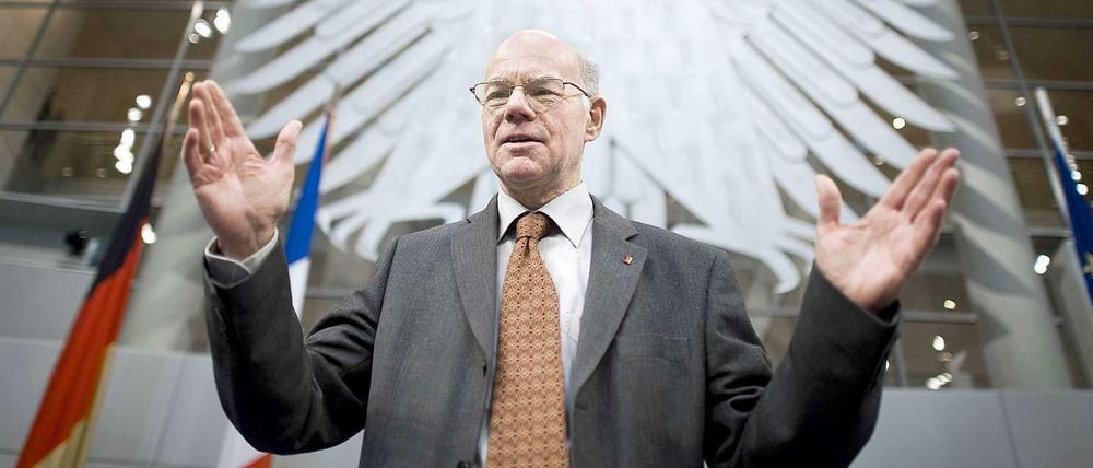 Bundestagspräsident Lammert im Bundestag.