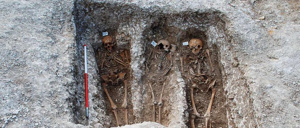 Grab mit unbekannten Lepraopfern aus dem Mittelalter