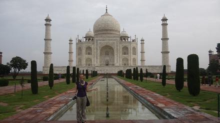 Am Taj Mahal.