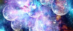Wie soll man sich etwas Unvorstellbares wie das Multiversum, oder viele Multiversen, vorstellen? Sicher nicht als Streichholzschachteln, vielleicht aber ja als viele, viele Blasen.