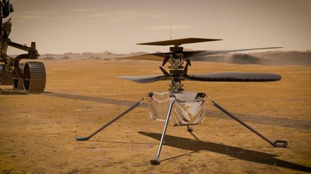 Der Mars-Hubschrauber „Ingenuity“ hat einen Flug absolviert.