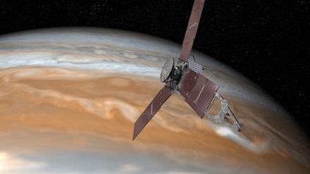 Im Anflug. Nach fünf Jahren Anreise hat die Sonde "Juno" den Gasriesen Jupiter erreicht. 