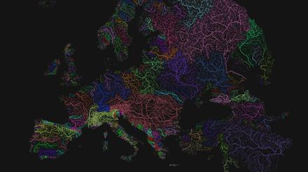 Kontinent der Flüsse: Europäische Flussläufe nach Einzugsgebieten