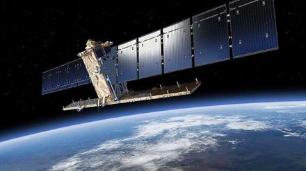 In Spähposition. Sentinel-1A soll knapp 700 Kilometer über der Erde fliegen. 