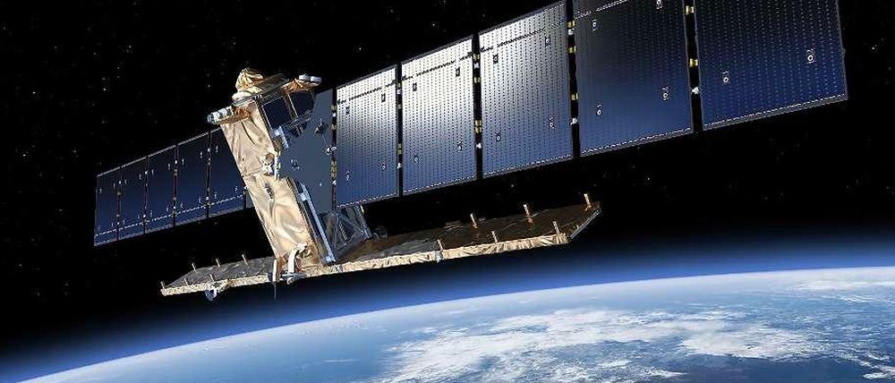 In Spähposition. Sentinel-1A soll knapp 700 Kilometer über der Erde fliegen. 