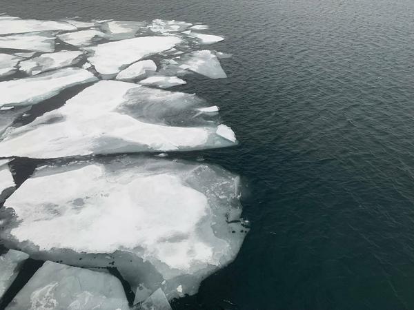 Die AWI-Forschenden wollten herausfinden, warum das Eis in der nördlichen Framstraße nordöstlich Grönlands im Jahr 2016 gerade mal einen Meter dick war – und damit 30 Prozent dünner als in den Jahren zuvor.