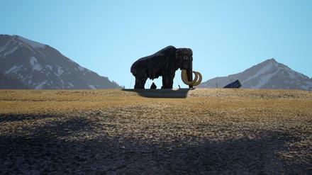 Als Skulptur ist das Mammut schon zurück - zumindest in den Bergen in Österreich.