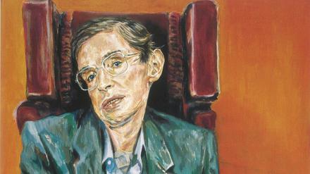 Diese Bild hat die Berliner Malerin Ursula Wieland im Jahr 1991 von Stephen Hawking gezeichnet.
