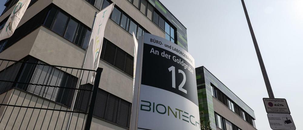 Die Zentrale des Unternehmens Biontech in Mainz