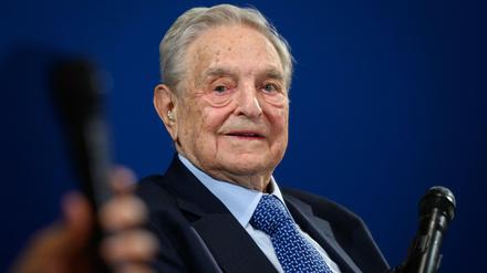US-Milliardär George Soros nach seiner Rede vor dem Weltwirtschaftsforum in Davos am Donnerstag.