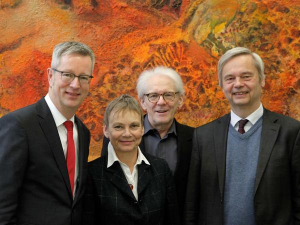 Die Berliner Uni-Chefs: Günter M. Ziegler (FU), Sabine Kunst (HU), Karl Max Einhäupl (Charité), Christian Thomsen (TU).