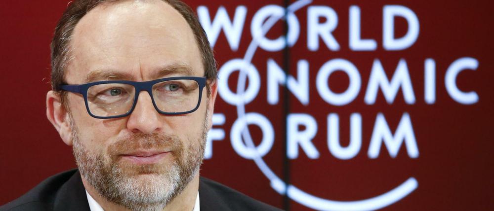 Jimmy Wales, aufgenommen beim Weltwirtschaftsforum in Davos am 21. Januar 2016